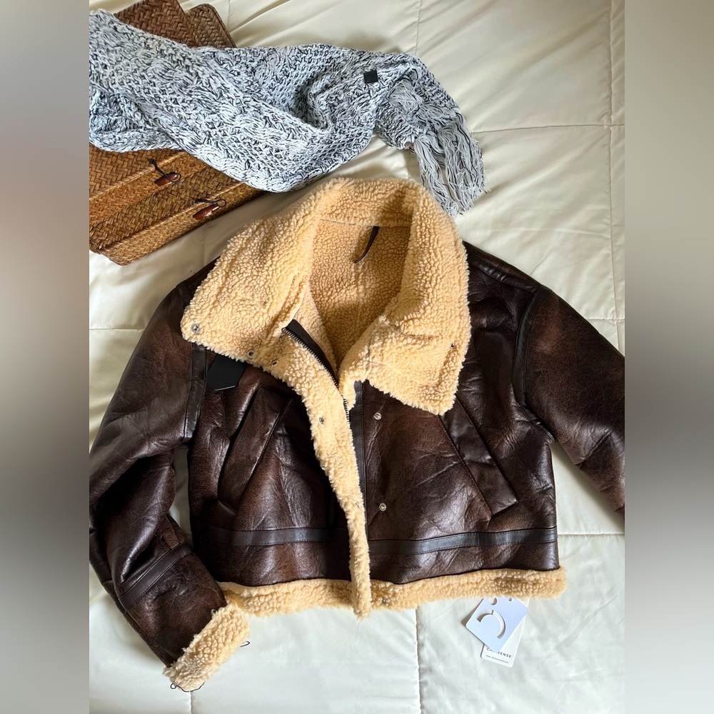 Leisurely Shearling Leather Jacket